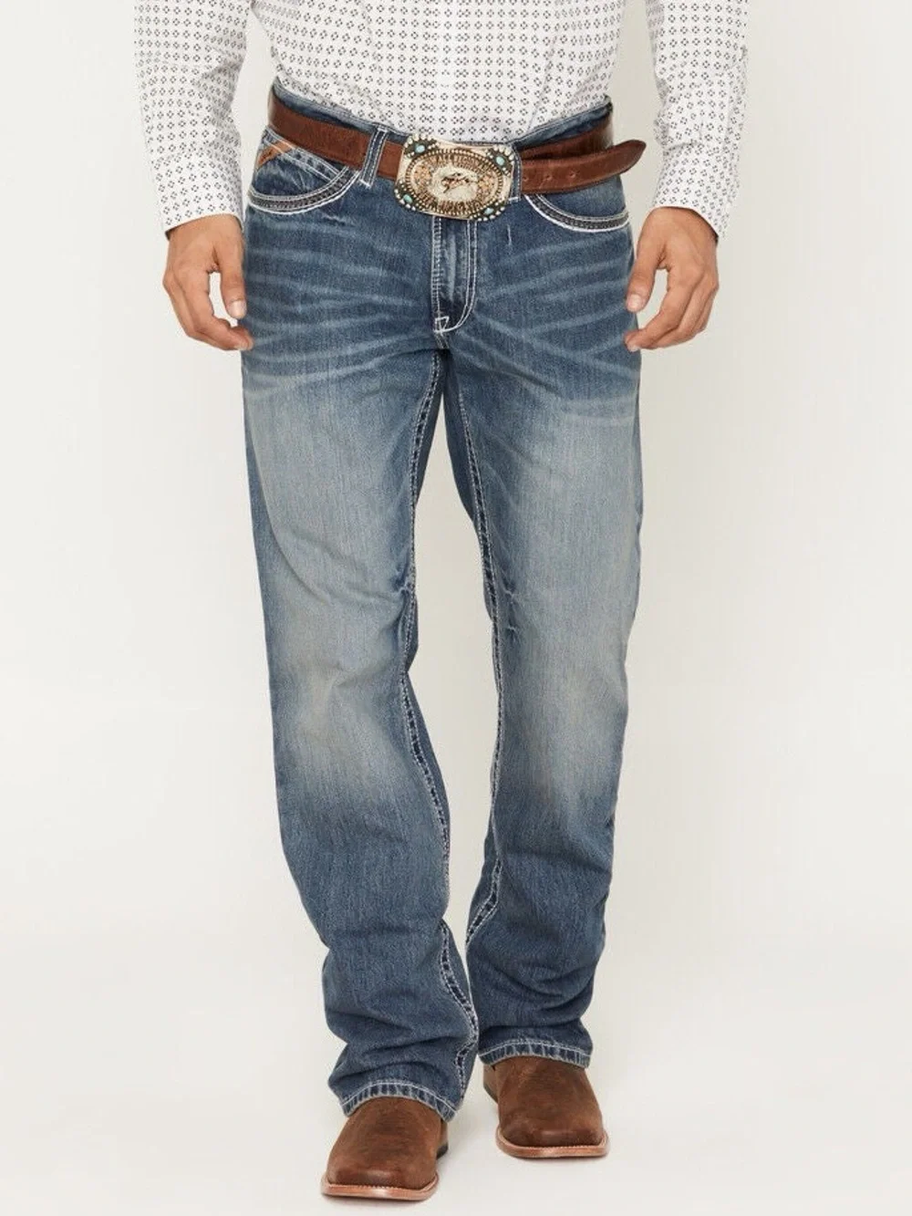 ARIAT MEN'S M4 COLTRANE DURANGO RELAXED BOOT CUT JEANS 34/30 WESTERN COUNTRY